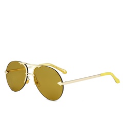 New frameless marine sunglasses aviator toad mirror women's sunglasses wholesale