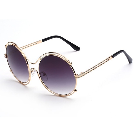 Metal Round Frame Trendy Wave Frame Sunglasses Wholesale 1618's discount tags