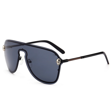 retro skull sunglasses male surround one-piece mirror shielded glasses female's discount tags