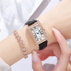 Fashion thin belt watch female rectangular quartz casual wrist watch