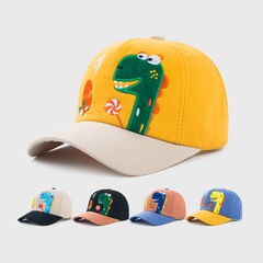 Children's baseball cap dinosaur letter cartoon outing casual hat cute sun hat