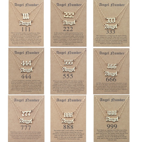 Fashion Angel lucky number angel letter alloy necklace's discount tags