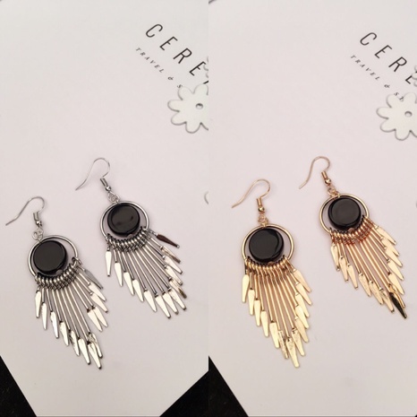 ladies fashion exaggerated temperament long tassels simple earring NHQIY540305's discount tags