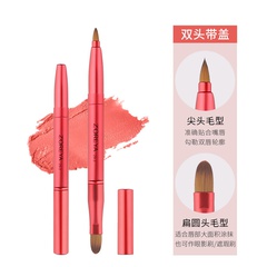 beauty tool double-headed retractable lip brush makeup portable lip gloss lip glaze lipstick brush