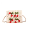 Bolso de playa de cereza de nueva moda bolso de mensajero tejido de pajapicture11