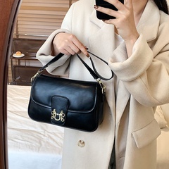 2021 new fashion large-capacity clamshell contrast color shoulder small square bag