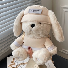 Cute rabbit plush bag 2021 autumn and winter furry new messenger bag