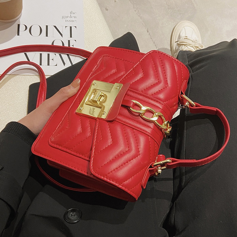 Mode beilufige kleine quadratische Tasche einfarbig Schulter Messenger Bag Grohandel