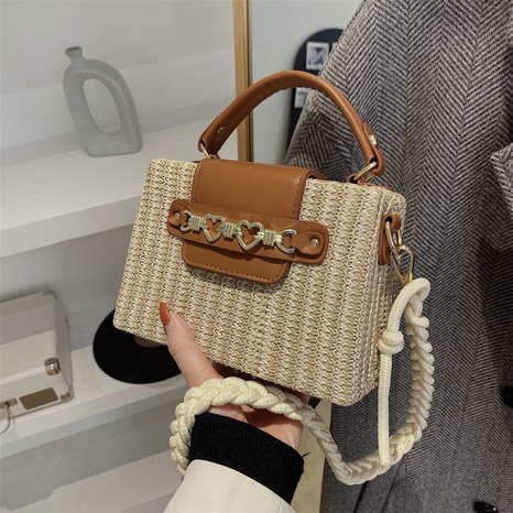 Fashion new straw woven bag winter new portable bag wholesale NHTG541258's discount tags