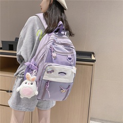 Large-capacity backpack casual simple nylon fabric backpack