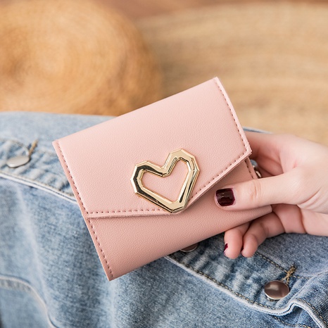 porte-monnaie court pour femme porte-monnaie pratique à trois volets sac à cartes souple pour femme's discount tags