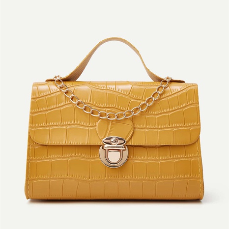 fashion square bag portable messenger shoulder bag crocodile pattern chain bag's discount tags