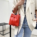 Damen Bucket Bag Mode Handtasche einfarbig Steinmuster Brief Schultergurt Umhngetaschepicture9