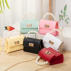 Women's MiNi Jelly Bag Pearl Handbag Stone Pattern Cute Shoulder Bag