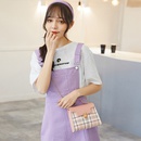 Korean version portable small square bag checkered lock stitching chain shoulder bag NHJYX541498picture9