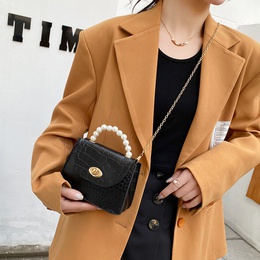 neue Damen Perlenhandtasche Steinmuster einfarbig kleine Tasche urban einfache Umhngetaschepicture9