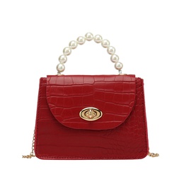 neue Damen Perlenhandtasche Steinmuster einfarbig kleine Tasche urban einfache Umhngetaschepicture11