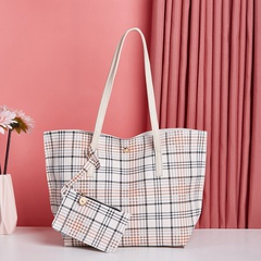 new checkered mother-and-child bag tote mini clutch urban simple shoulder bag