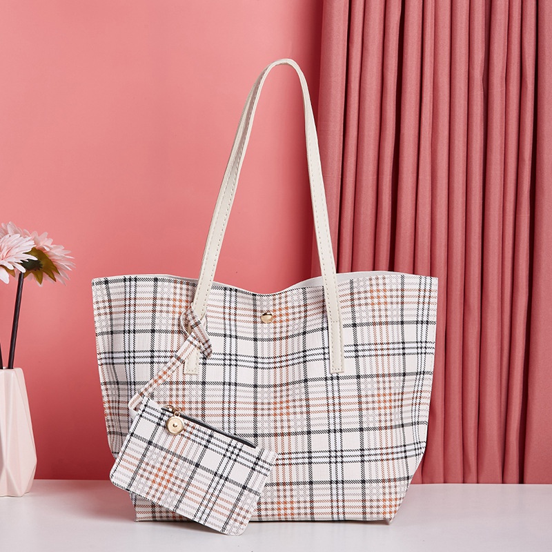 new checkered motherandchild bag tote mini clutch urban simple shoulder bag