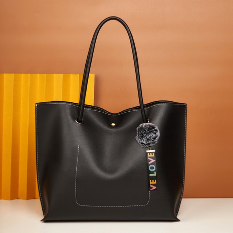 2021 fashion big bag design sense portable car stitching plush ball shoulder bag NHJYX541596's discount tags