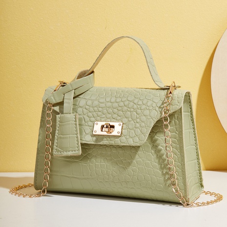 wholesale 2021 autumn new Kelly bag solid color stone pattern shoulder bag NHJYX541610's discount tags
