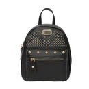 Womens backpack solid color metal rivet zipper bag simple diamond shoulder bagpicture12