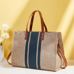 Großhandel Damentaschen Handtaschen mit großem Fassungsvermögen einfache Baumwoll- und Leinentasche