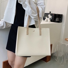 Women's bags wholesale 2021 trend solid color plain weave handbag shoulder bag