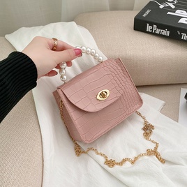 neue Damen Perlenhandtasche Steinmuster einfarbig kleine Tasche urban einfache Umhngetaschepicture15