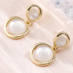 Mode Perle Runde Perle Anhänger Ohrringe Schmuck