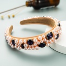 bandeau de temprament baroque  large bord en strass perl toil  la modepicture13