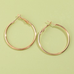 simple fashion golden circle earrings accessorie