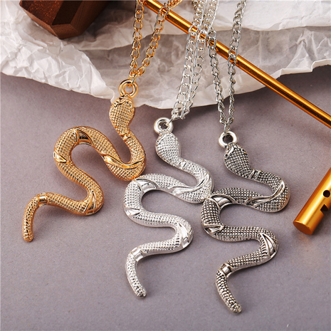 Retro Creative Simple Snake Pendant ladyClavicle Chain Necklace  NHSEI544498's discount tags