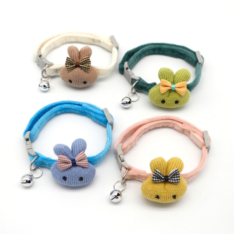 new cartoon rabbit plush pet collar cute dog collar wholesale