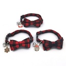 Christmas Plaid Pet Collar Bell Bowknot Patch Cat Collar Dog Collar Wholesalepicture5
