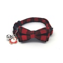 Christmas Plaid Pet Collar Bell Bowknot Patch Cat Collar Dog Collar Wholesalepicture7
