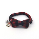 Christmas Plaid Pet Collar Bell Bowknot Patch Cat Collar Dog Collar Wholesalepicture8