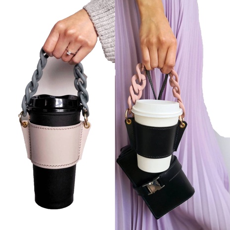 creative bracelet leather cup milk tea cup holder PU  NHYYY505160's discount tags