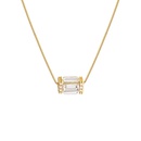 Korean fashion geometric necklace simple niche pendant copper necklace wholesalepicture8