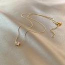 Korean fashion geometric necklace simple niche pendant copper necklace wholesalepicture9