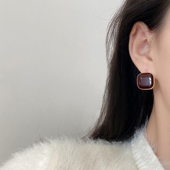 Simple geometric earrings female niche personality retro trend earrings