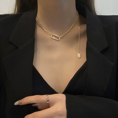 fashion simple geometric necklace female trend pendent alloy clavicle chain
