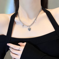 Fashion Personality Heart Titanium Steel Necklace Pendant