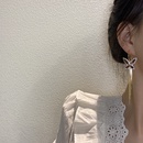 Korean simple exaggerated full diamond earrings long tassel butterfly earringspicture9