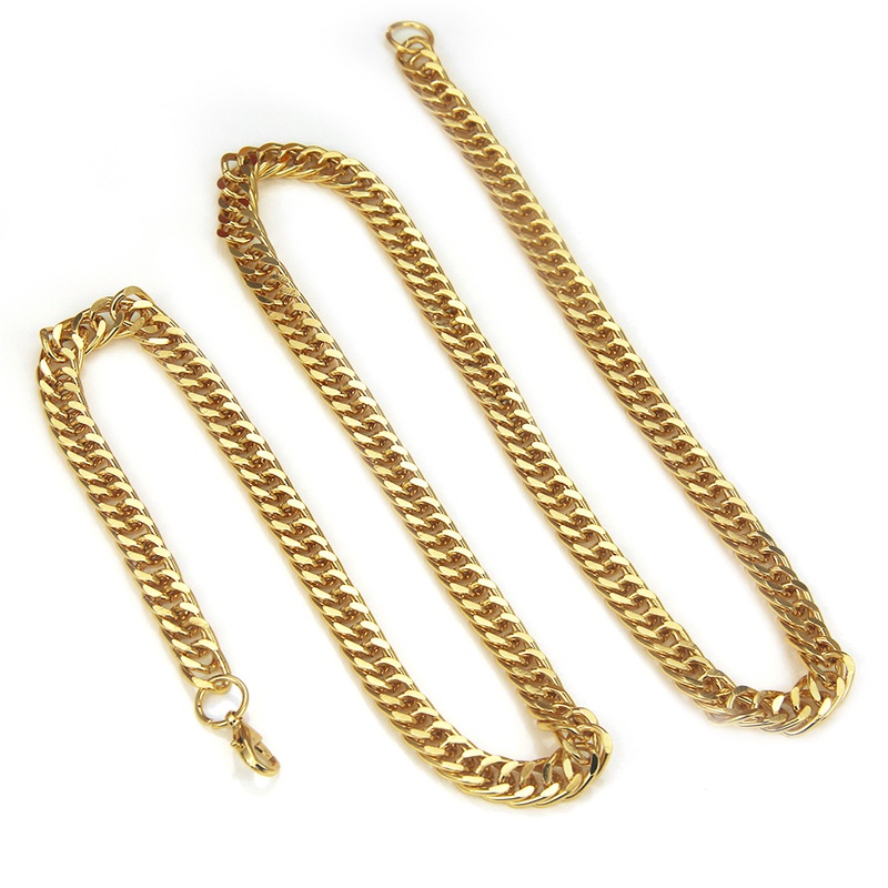 European and American retro domineering hiphop Cuban chain mens necklace