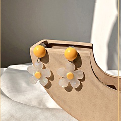 simple design irregular acrylic flower earrings