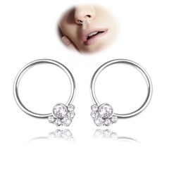 Version coréenne des boucles d'oreilles anneau de nez anneau de nez en diamant