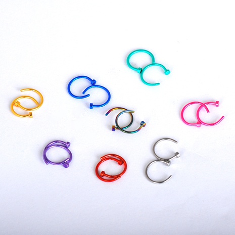 small stainless steel C-shaped nose ring wholesale's discount tags
