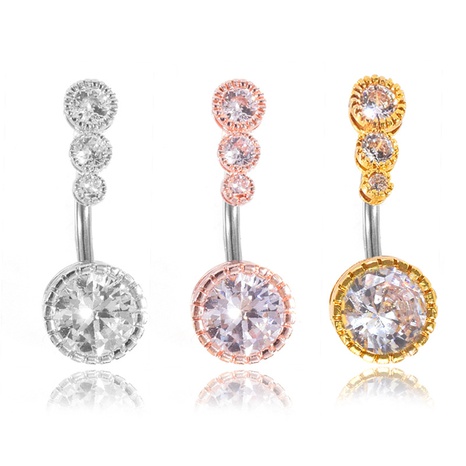 Exclusive new sexy inlaid zircon belly button ring's discount tags