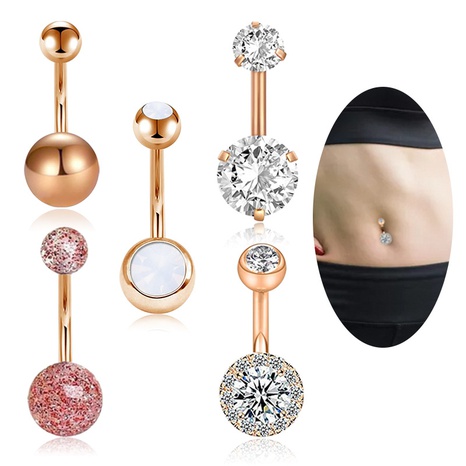 European new round belly button nail piercing jewelry's discount tags